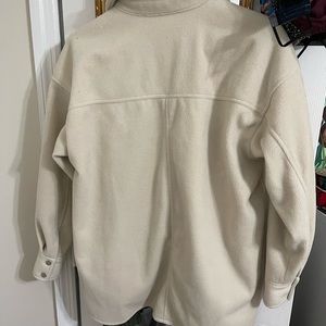 Over size beige coat
